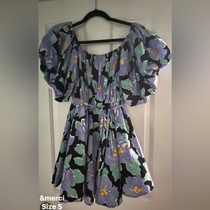 &Merci Boutique Floral Puff Sleeve Dress
